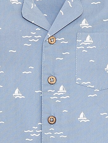 Chemise à manches courtes avec motif