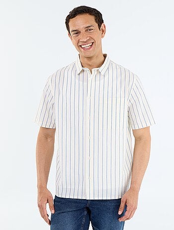 Chemise à manches courtes avec rayures