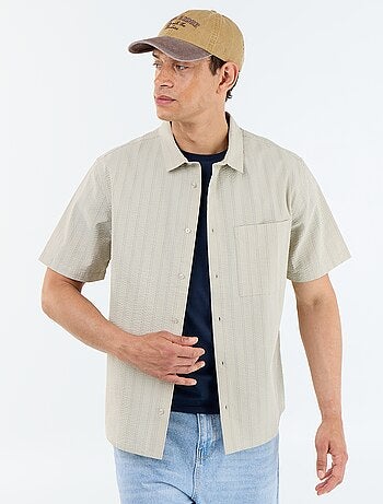 Chemise à manches courtes avec rayures
