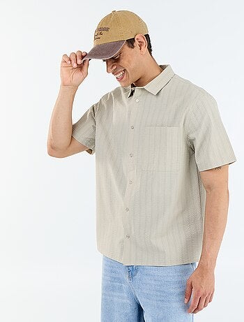 Chemise à manches courtes avec rayures