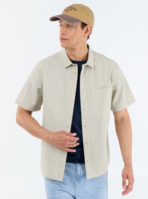 Chemise à manches courtes avec rayures - Kiabi