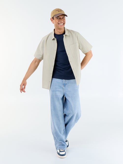 Chemise à manches courtes avec rayures - Kiabi