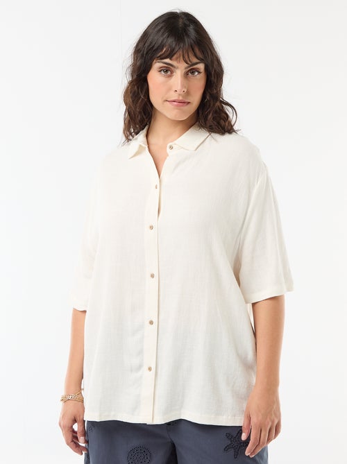 Chemise à manches courtes boutonnée - Kiabi