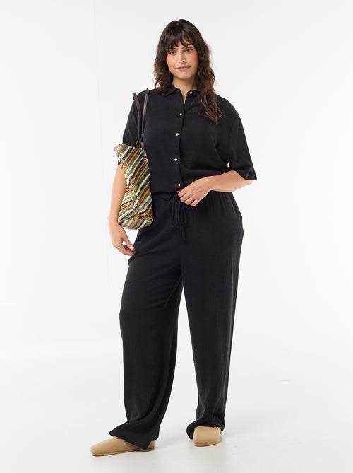 Chemise à manches courtes boutonnée - Kiabi