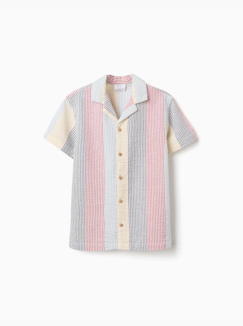 Chemise à manches courtes en coton à rayures You&Me - Kiabi