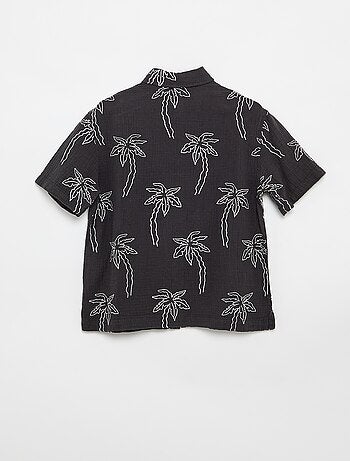 Chemise à manches courtes en gaze de coton