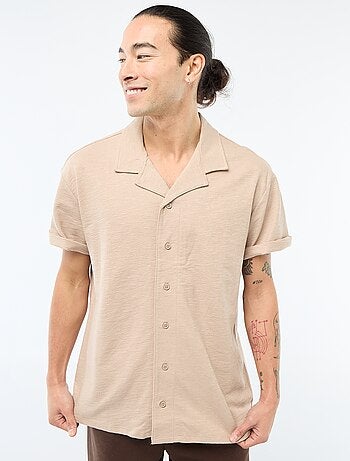 Chemise à manches courtes en maille