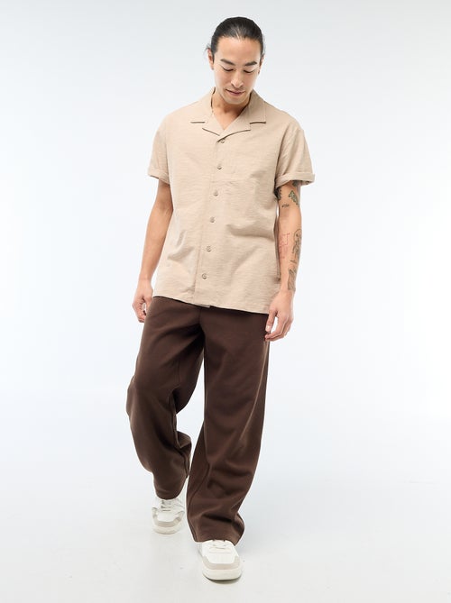 Chemise à manches courtes en maille - Kiabi