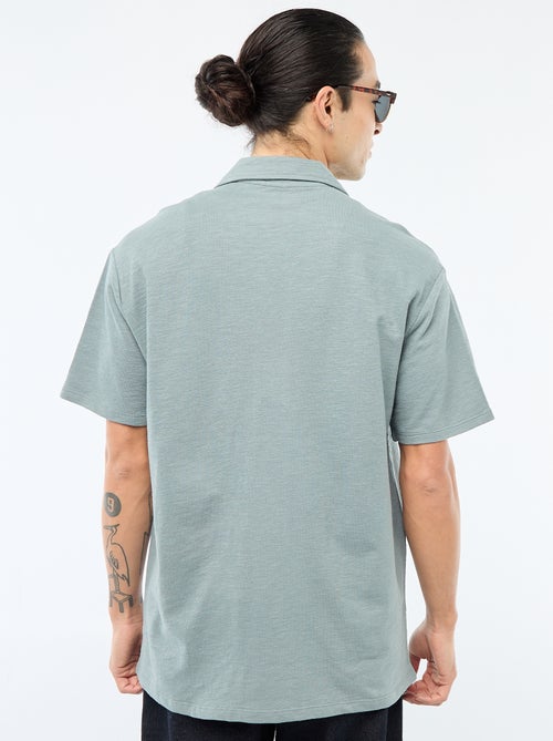 Chemise à manches courtes en maille - Kiabi