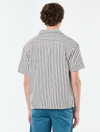 Chemise à manches courtes en maille fantaisie