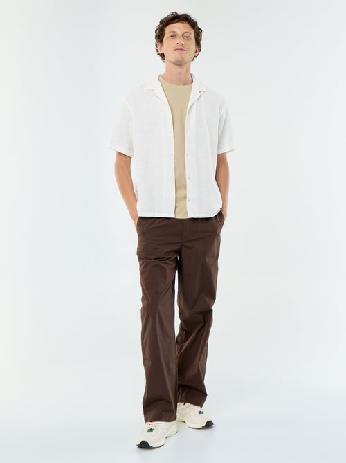Chemise à manches courtes en maille fantaisie - Kiabi