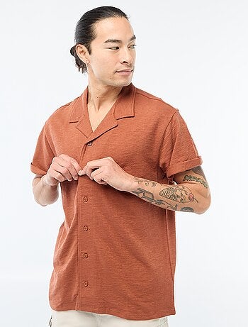 Chemise à manches courtes en maille