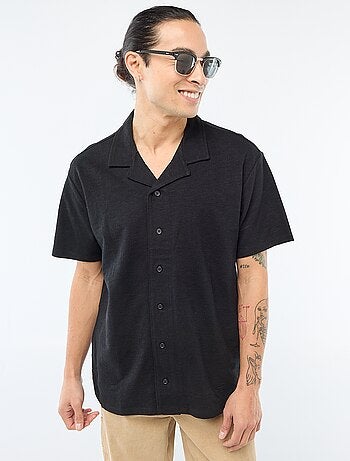 Chemise à manches courtes en maille