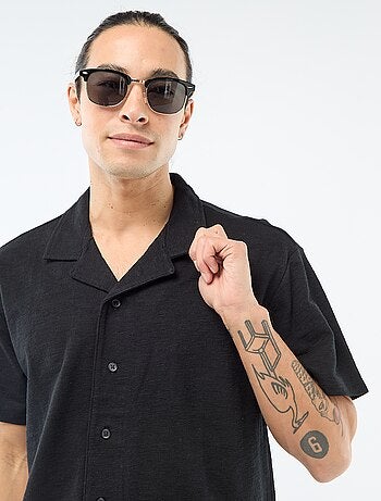 Chemise à manches courtes en maille