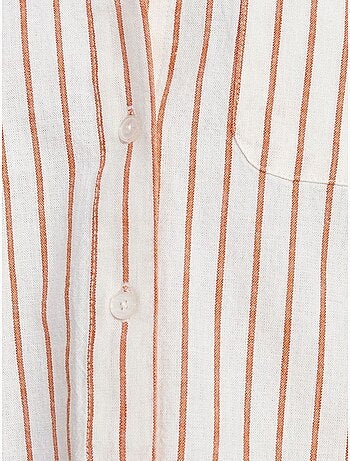 Chemise à manches courtes en mélange de lin dilvin