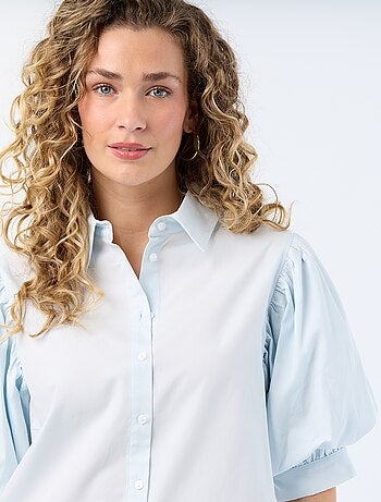 Chemise à manches courtes forme ballon