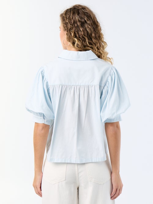 Chemise à manches courtes forme ballon - Kiabi