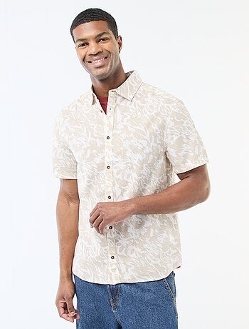 Chemise à manches courtes légère avec motif