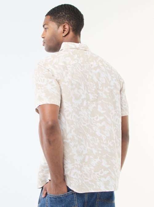 Chemise à manches courtes légère avec motif - Kiabi
