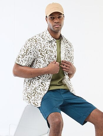Chemise à manches courtes légère avec motif
