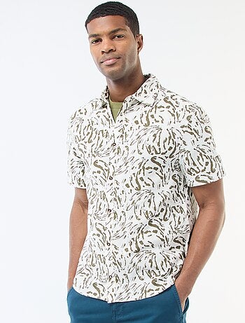 Chemise à manches courtes légère avec motif