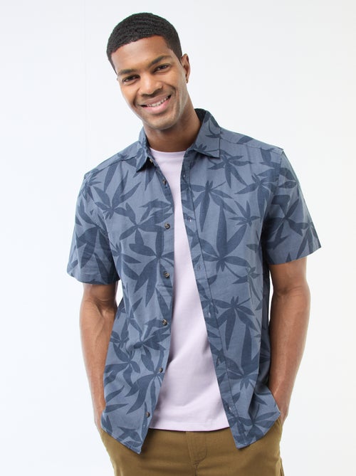 Chemise à manches courtes légère avec motif - Kiabi