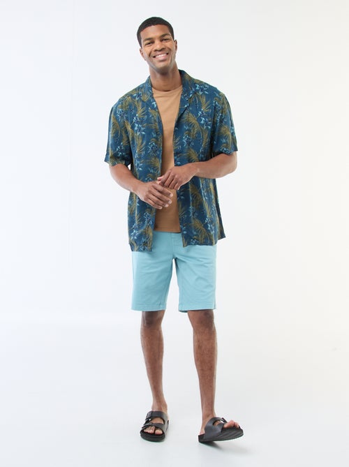 Chemise à manches courtes légère avec motif - Kiabi