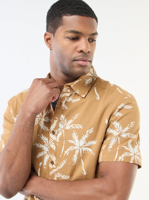 Chemise à manches courtes légère avec motif - Kiabi
