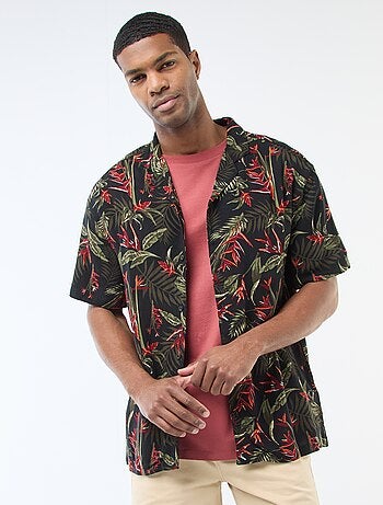 Chemise à manches courtes légère avec motif