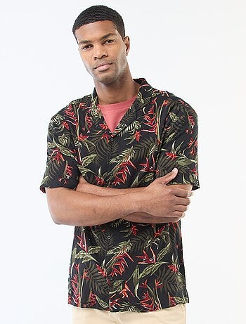 Chemise à manches courtes légère avec motif