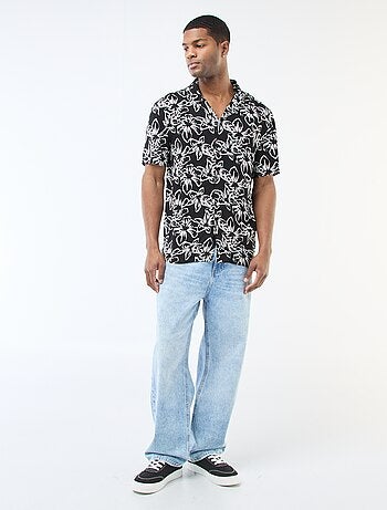 Chemise à manches courtes légère avec motif