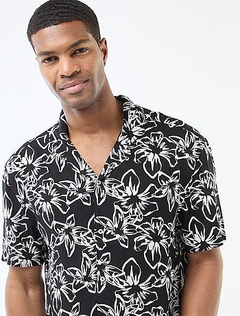 Chemise à manches courtes légère avec motif