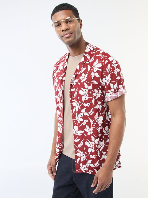 Chemise à manches courtes légère avec motif - Kiabi