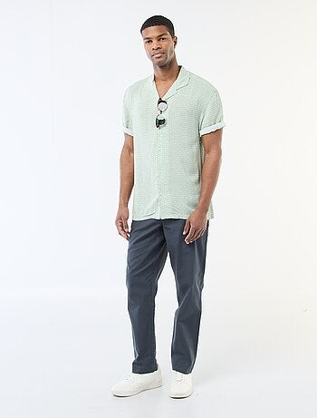 Chemise à manches courtes légère avec motif