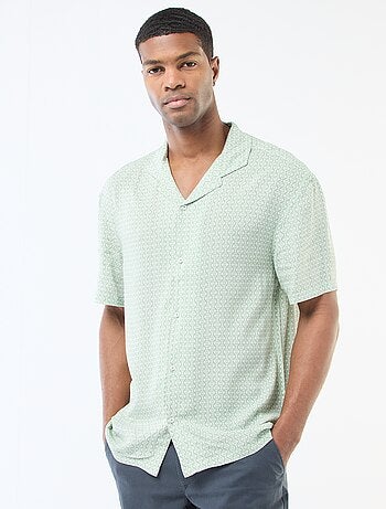 Chemise à manches courtes légère avec motif