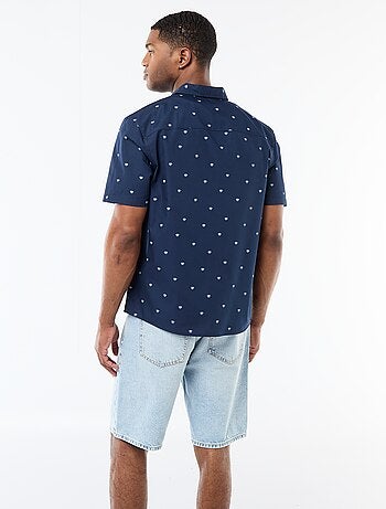 Chemise à manches courtes ouverture boutonnée