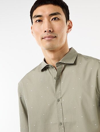 Chemise à manches courtes ouverture boutonnée