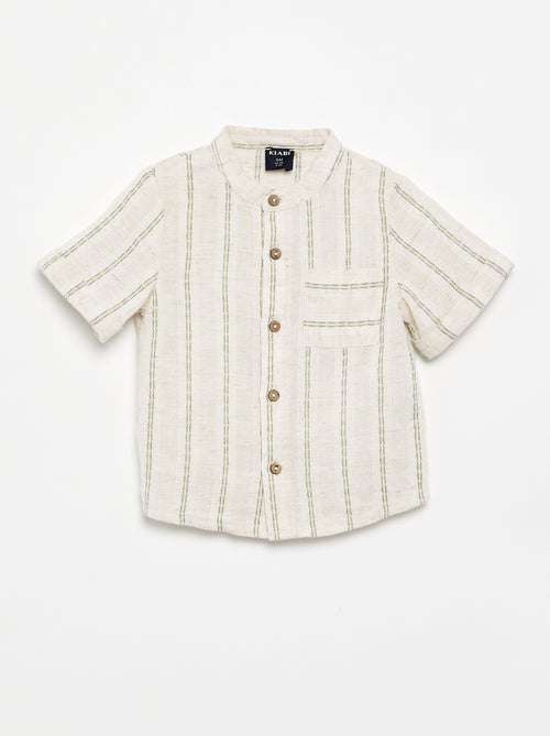 Chemise à manches courtes rayée - Kiabi