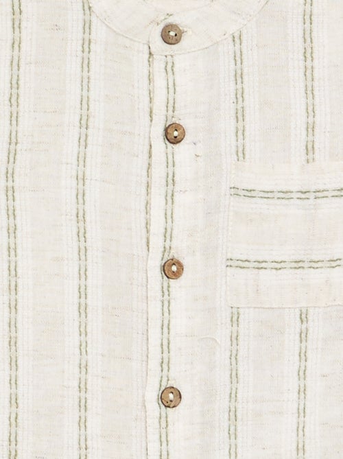 Chemise à manches courtes rayée - Kiabi