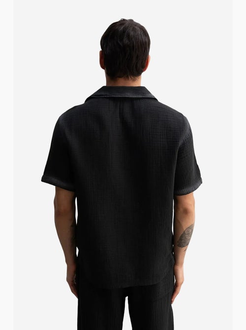 Chemise à manches courtes texturée en coton giesto - Kiabi