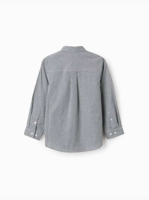 Chemise à manches longues à motif vichy - Kiabi