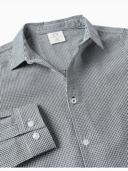 Chemise à manches longues à motif vichy - Kiabi