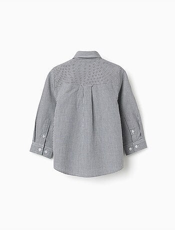 Chemise à manches longues à motif vichy