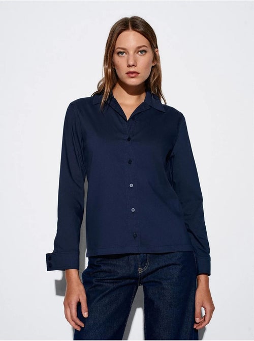 Chemise à manches longues avec découpe dilvin - Kiabi