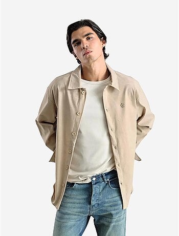 Chemise à manches longues boutonnée avec col de chemise giesto