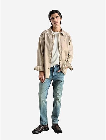 Chemise à manches longues boutonnée avec col de chemise giesto