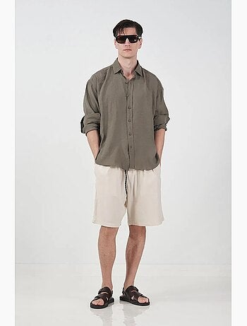 Chemise à manches longues boutonnée oversize giesto