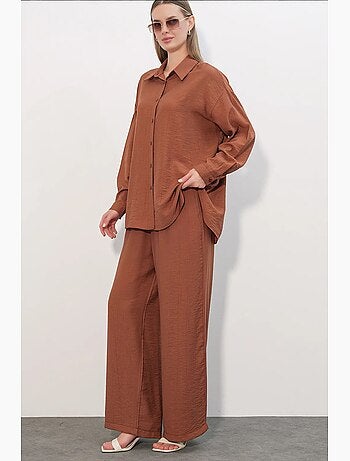 Chemise à manches longues boutonnée texturée bdart