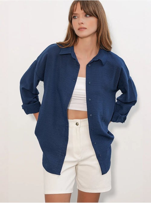 Chemise à manches longues brodée avec fermeture à boutons bdart - Kiabi Chemise à manches longues brodée avec fermeture à boutons bdart - Kiabi