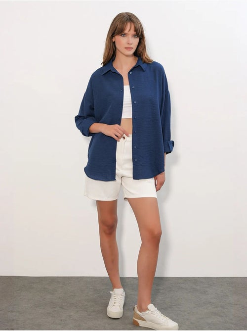 Chemise à manches longues brodée avec fermeture à boutons bdart - Kiabi Chemise à manches longues brodée avec fermeture à boutons bdart - Kiabi